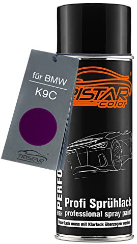 TRISTARcolor Autolack Spraydose für BMW K9C Twilight Purple Metallic Basislack Sprühdose 400ml