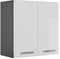Vicco elément Haut de Cuisine R-Line, Blanc Haute Brillance/Anthracite, 60 cm