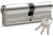 HAFIX® Schließzylinder Doppelzylinder 45/45mm mit Not- & Gefahrenfunktion & Gleichschließung. Profilzylinder für Türschloss Schloss Inkl. 3 Schlüssel. Zylinder für mehr Sicherheit.