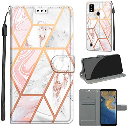 Funda para ZTE Blade A51, Funda para ZTE Blade A51 de Cuero PU con Cáscara de TPU, Funda con Tapa abatible Compatible con ZTE Blade A51