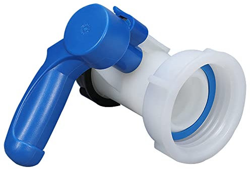 Ruolin Universaladapter für IBC Wassertank, IBC Behälter Container Auslass Regelventil IBC Auslaufhahn Regenwassertank 62mm DN40 für Wassertank Ablasshahn, Regentonne, Kanister