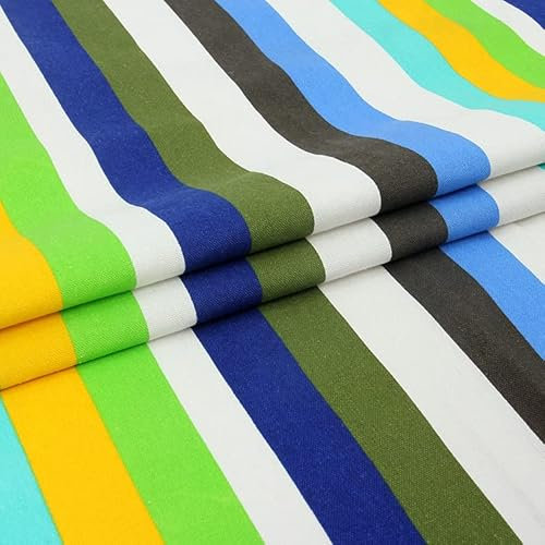 Ersatz-Stofftuch für Liegestuhl-Kits, Oxford- und Segeltuch, 115 x 43 cm, dick, blaue Streifen