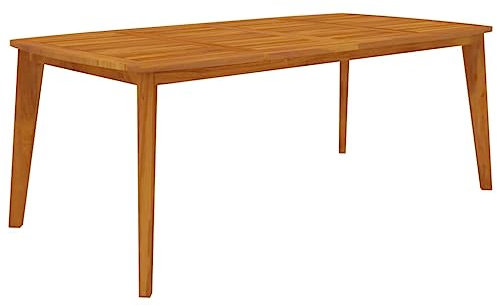 vidaXL Gartentisch Holztisch Beistelltisch Gartenmöbel Bistrotisch Garten Esstisch Tisch Balkontisch Terrassenmöbel 200x100x75cm Massivholz Akazie