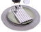 mon bijou® Stoffservietten 6er Set – Grau-Weiß Gestreift 45x45 cm – 100 % Baumwolle – Waschbare Stoff Servietten für Hochzeit, Ostern, Weihnachten, Taufe & Tischdeko – Landhausstil