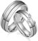 Ring Männer Silber, Ringe Herren Edelstahl Zirkon Eingelegt Weiß Ringe Herren Geschenke für Männer Größe 54 (17.2)