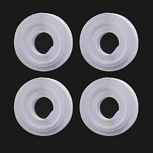 PHOGARY 4 Rolls Mushroom Hook White Tapes Fly Window Screen, Self Adhesive Hook Tapes, 1cm (width) x 5.6m (length)