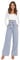 Odizli Culottes Paperbag Hosen Damen Elegant High Waist Palazzo Hosenrock Lang Weite Hose Sommer Business Festlich Stoffhose Marlenehose Anzughose Schlupfhose Freizeithose mit Gürtel Blau S
