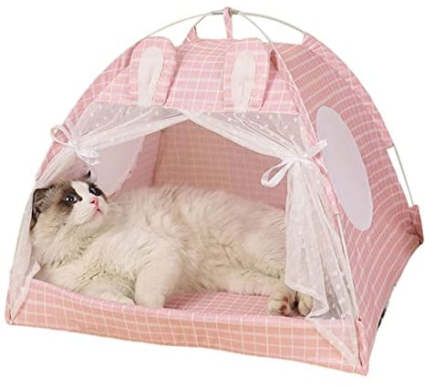 Katzenzelt Tipi - Welpenzelt | Abnehmbares Katzenzelt Indoor Zelt Haus, Haustier Versteck Welpenhöhle Nest Bett Hundezelte Waschbares Zelt für Haustiere Pewell