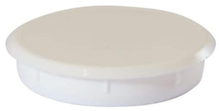 Pack of 4 Hinge Hole Cover Caps - White 35mm