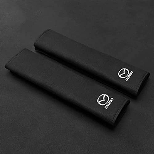 LICOME 2 Stück Gurtpolster Auto für Mazda 3 Anxela Artez CX4 5 8 CX30, Sicherheitsgurt Schulterschutz Abdeckung, Abnehmbar Gurtschoner Multifunktional Interieur Styling Zubehör,B Black