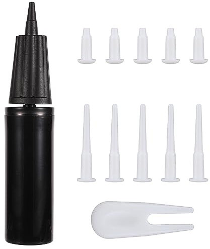 TOYMIS Exercise Ball Pump, Hand Pump for Inflatables Yoga Ball Inflator with Exercise Ball Plug Replacement Kit for Exercise Ball Inflator (Black)