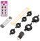 Ensemble de Protections pour Joystick Steam Deck avec 6 Caches de Fixation à Bascule, 1 Béquille, 1 Adaptateur USB C 90°, Kit de des Bascules pour Manettes Steam Deck,