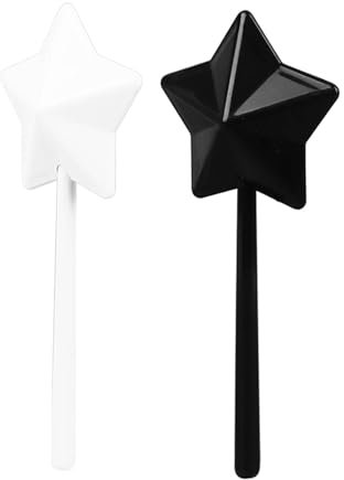 2 dispensadores de sal y pimienta de pentagrama, varita mezcladora de especias de plástico con estrella mágica, accesorios de cocina para Halloween, Navidad, restaurantes, mesa
