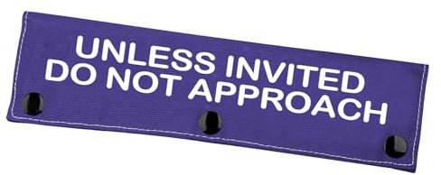 Nervous Dog Leash Sleeve Unless Invited Do Not Approach Leash Wrap Social Distancing Gift（Unless Invited）
