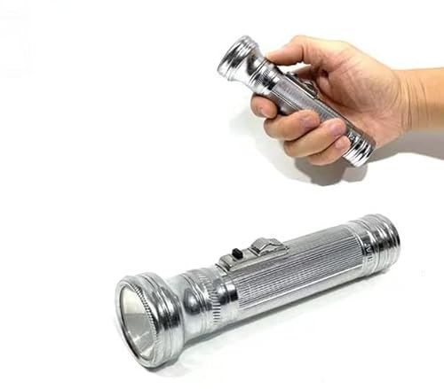 Nostalgic Flashlight,Portable Flashlight,Vintage Style Simple Outdoor Household Portable Old Style Torch,Powerful Bright Torch,Torch Gifts,Retro,Simple Outdoor Household Iron two-Section No.2 Bat