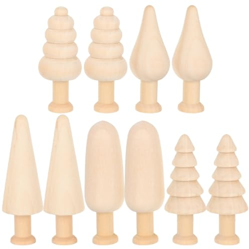 Toddmomy 10 Stück Holzspielzeug Miniaturpilze - Kreatives Diy Bastelset Zum Ausmalen Für Kinder Unbehandelte Holzfiguren Für Kunstprojekte Und Dekoration