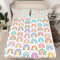TACOKI 3D Regenbogen Spannbettlaken 70x140cm, Regenbogen Weiches Mikrofaser Bettlaken für Kinder, Bettlaken Spannbetttuch 70x140 bis 30 cm Matratzenhöhe mit 2 kissenbezüge a7918