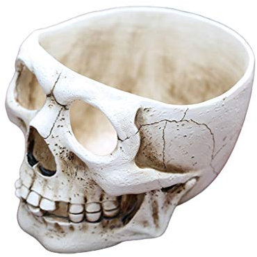amangul Resin Skull For Head Shaped Planter Container Ornaments Home Garden D