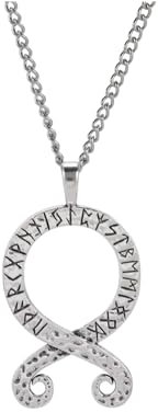 GZHENGZG Herren Halsketten und Damenschmuck Nordic Oktopus Tintenfisch Anhänger Wikinger Runen Troll Kreuz Halskette Schutz Schwedische Folklore Amulett Schmuck Geschenk