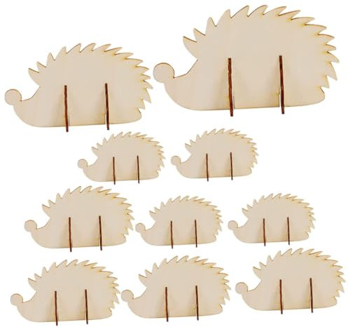 STOBOK Holzscheiben Igel Aus Natürlichem Holz Glatte Oberfläche Strapazierfähig Und Formstabil Diy Bastelset Für Kreative Herbst Weihnachtsdeko Für Junge Mädchen Und Schulprojekte
