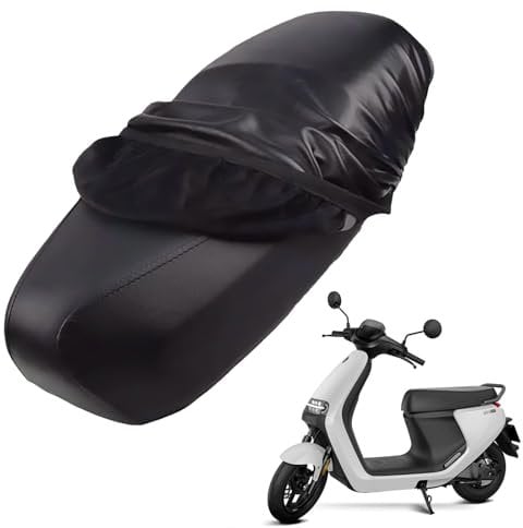 Universal Motorcycle Seat Cover, Elastische, Wasserdichte Sitzabdeckung für Motorrad, Roller und Moped, UV-Schutz und Staubdicht, Atmungsaktives Leder und Flanell, Passend für Sitze von 67-75 cm Läng