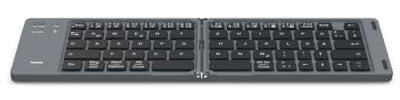 Hama Faltbare Bluetooth Tastatur - Ultraslim Wireless Keyboard Klappbar, Leise Mini für Tablet/iPad/Handy/iPhone, Reise für Unterwegs, Akku, 10 m Reichweite, QWERTZ - Schwarz
