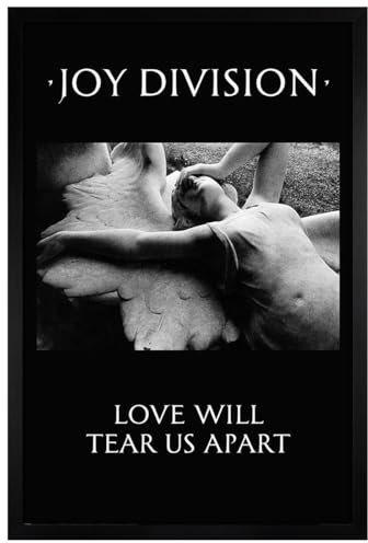 ARTJoy Division Maxi-Poster Love Will Tear Us Apart, schwarzer Holzrahmen