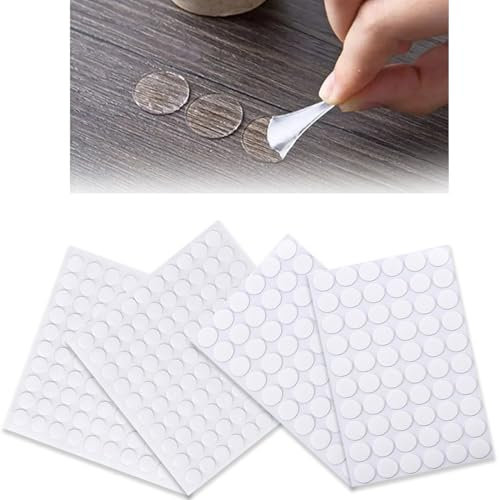 FENQURO 320 Piezas adhesivo doble cara, Puntos de Pegamento de Globos, Puntos Adhesivos de Doble Cara Transparentes Redondas, para Bodas, Cumpleaños, Fiestas, Scrapbooking DIY(10mm+20mm)