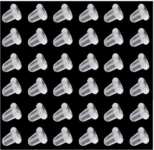 100 Stück Ohrring Verschluss, Transparente Silikon-Ohrringstopper, Universell für DIY Schmuck & Ohrringverschlüsse