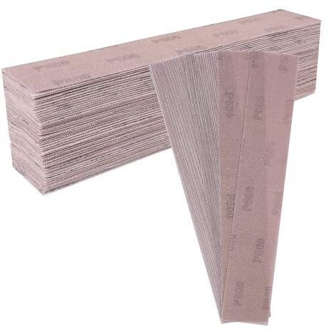 Shineboc 25 pcs Mesh Sanding Sheets, 70 * 400mm Mesh Hook and Loop Sanding Pads 600 Grit Dust Free Abrasive Net Sander Disc Anti-Blocking Grinding Polishing Sandpaper for Wood Furniture