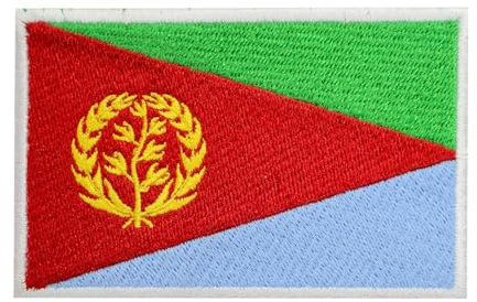 Eritrea Länderflaggen-Aufnäher, bestickt, zum Aufbügeln oder Aufnähen