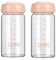 Glass Breastmilk Storage Bottles Pink 2 Packs 8.oz 240ml Reusable Wide Neck Bottles with Screw Ring Sealing Disk BPA-Free Leak-Proof Breastfeeding Milk Collection Fits Breast Pumps & Nipples