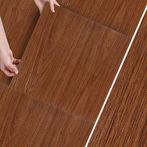 Peviasot PVC Bodenbelag Vinylboden Selbstklebend, 30x30cm Dicke 1.5 mm Vinyl Laminat 2m²/22 Fliesen Bodenfliesen Rutschfest, Wasserfest für Wohnzimmer Küche (Holzfarbe)