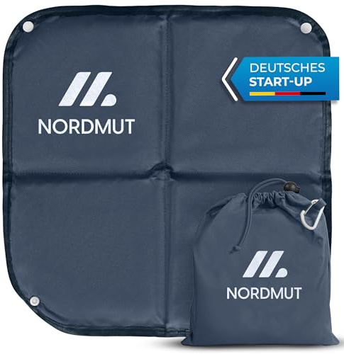 NORDMUT® Leichtes Sitzkissen Outdoor faltbar - Komfortable Sitzunterlage Outdoor - Wasserdichtes Sitzkissen mit zuverlässigen Schutz vor Kälte & Schmutz für Camping, Wandern oder Stadion