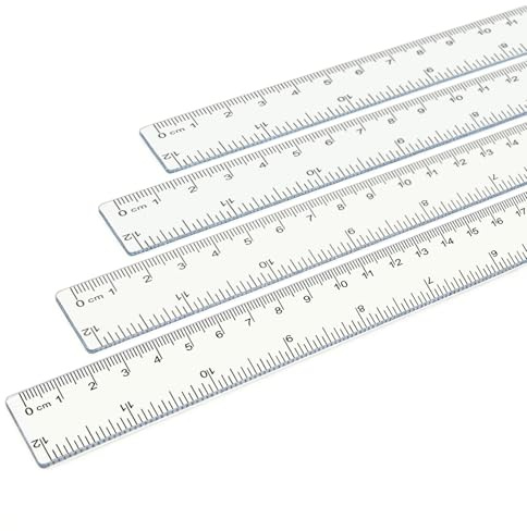 runxsam 14 pezzi righello 30 cm trasparente bianco per scuola ufficio aula