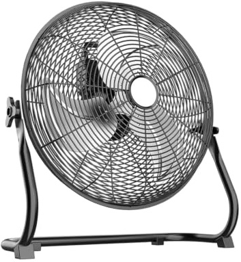 Ventilator Leise Groß Ventilator Gross Stark Leise Retro Metall Industrielüfter mit Vier Starken Windstärken Geeignet für Baustellen Fabriken und Als Tischventilator Auch für Den Einsatz Auf Dem