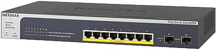 NETGEAR GS510TPP Switch PoE Smart Managed Pro a 10 Porte Gigabit Ethernet, con 8 PoE a 190 W, Montaggio su Desktop/Rack