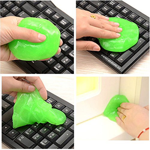 Dooppa Reiniger für Tastaturen, wiederverwendbar, entfernt Schmutz/Staub, für Mobiltelefone/Computer, zufällige Farbe, 2 Stück