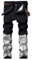 DSDZ Men's Punk Style Ripped Slim Fit Paint Jeans with Bottom Zippers, Black, 38