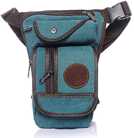 Hebetag Segeltuch Oberschenkel Tropfen Bein Tasche für Herren Motorrad Reiter Taktisch Militär Multi-Taschen Taille Bauchtasche Herren Reisen Wandern Klettern Radfahren Outdoor Grün