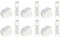 Yourspares 6 x Fits Candy, Cannon, Comet, Creda, Crosslee and Hoover Universal Cooker/Oven/Grill Control Knob And Adaptors White