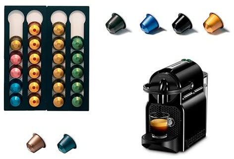COVERBAGBCN - Ensemble de 2 Distributeurs Porte-Capsules de Café 24 unités | Compatible avec Nespresso | Support de Capsules en Méthacrylate | Versatile pour le Stockage de Capsules Café (noir mat)