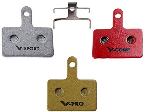 Vandorm Fahrrad VandormCOMP-Shimano B01S Variant-Ceramic Compound RED PAD Scheibenbremsbelag, rot