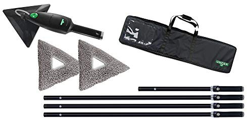 UNGER Fensterreiniger Stingray Set 450 OS (für glatte Oberflächen + Fenster, inkl. Handgerät, Stangen, Reinigungspads, Tasche) SRKOH
