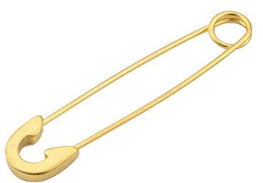 BlackAmazement 316L Edelstah Piercing Ohrstecker Nadel Sicherheitsnadel Schließnadel Fibel Silber schwarz Gold Punk Herren Damen (Gold)