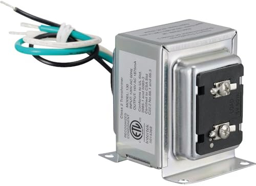 16VAC/30VA Lock Nut Wired Transformer Compatible with Most Smart Video Doorbells and Any Wired Chimes and Buttons