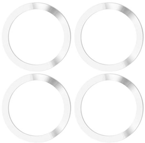 kdjsic 4PCS Universal Round Metal Rings for Magnetic Qi Wireless Charger Air Vent Magnet Car Mount Holder