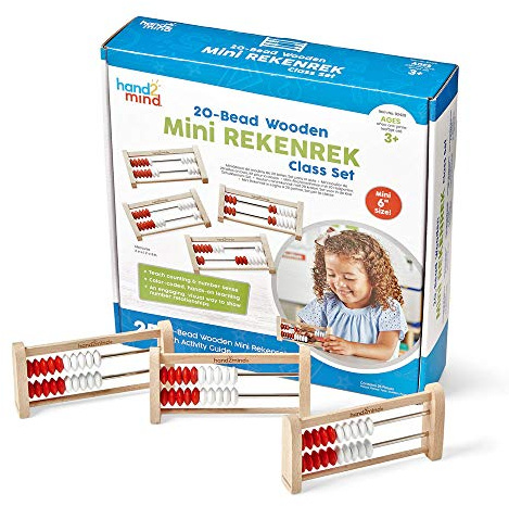 Learning Resources 93429 Rekenrek Mini 20 Perlen Holzperlen Klasse Set, Aus Holz, 0