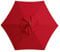 Housse de rechange pour parasol de 3 m, 6 baleines, résistant à la décoloration - Pour terrasse, extérieur, terrasse, parasol de table de marché, pelouse, piscine - Rouge - Format A4