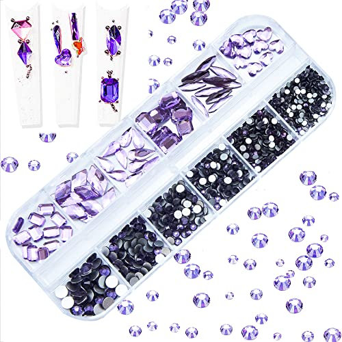 660 pezzi viola chiaro strass strass viola chiaro strass per nail art fai da te accessori